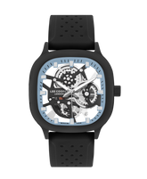 Lee Cooper Men's  Analog Watch  Blue Dial With Black Silicone Strap,LC07973.651